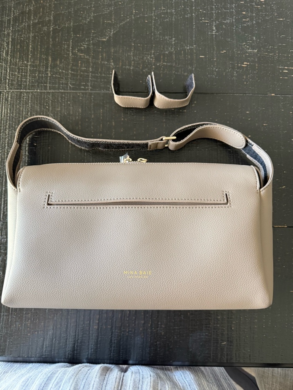 Mina Baie stroller caddy in clay